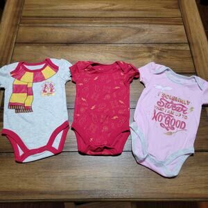 Set of 3 Harry Potter Infant Bodysuits - Size 6-9M